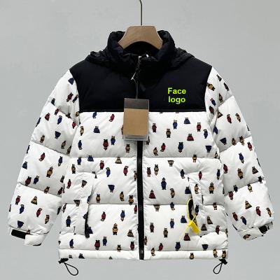 China Sustainable Face Designer Brand Kids Baby Girls Boys Winter Clothes Down Jackets Luxury 2022 Top Quality For Children Clothing Sweatshirt for sale