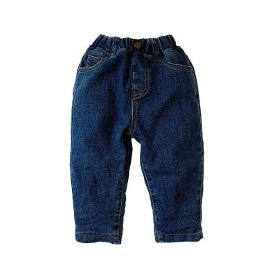 China Breathable High Quality Fleece Cotton Blue Jeans Pants For Kids Boys Denim Pants Baby Boy Jeans 1-8 Years Winter Korea Casual Pants for sale