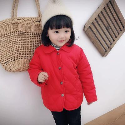 China 2021 Winter New Product Kids Sustainable Jacket Keep Warm Girls Cotton Padded Solid Color Boys And Girls Casual Coats For Kids for sale