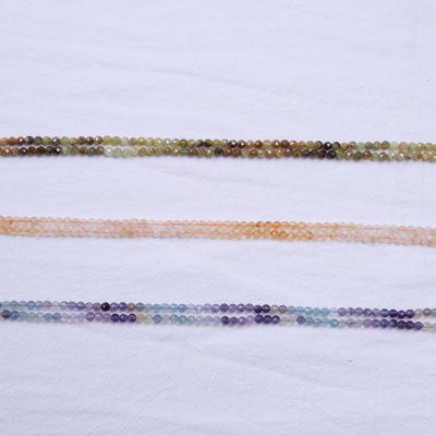 China Tourmaline/Gold Sunstone/Fluorite Color Change 4mm Tourmaline Gold Sunstone Fluorite Gemstone Beads For Jewelry Making Natural Colorful Faceted Stone for sale