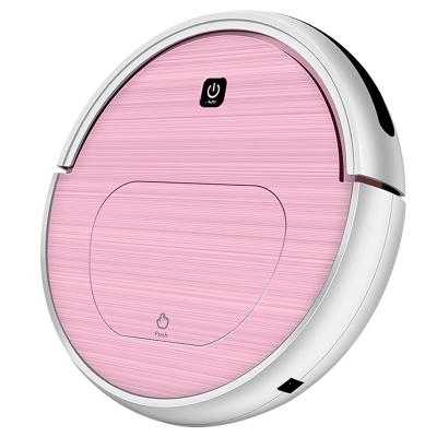 China Pink Intelligent Robot Vacuum Cleaner Lithium Battery 2200 MAH Low Consumption for sale