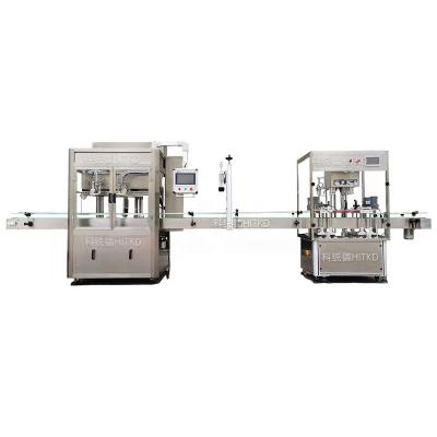 China Full Automatic Food Sanitizer Detergent Gel Tracking Filling Production Line for sale