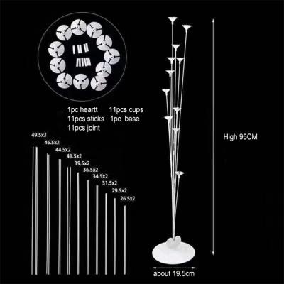 China PVC Balloon Stand Heart Shape Table Centerpiece for sale