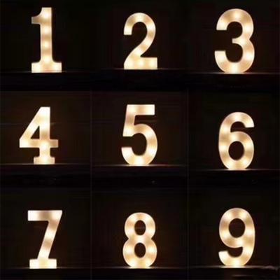 China Plastic And Led Decoration Numbers LED 0-9 Props For Balloon Decoration for sale