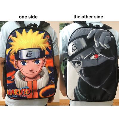 China The Other Double Sides Anime Cartoon Backpack Akatsuki Sasuke Character Backpack For Men Women Schoolbag For Kids for sale