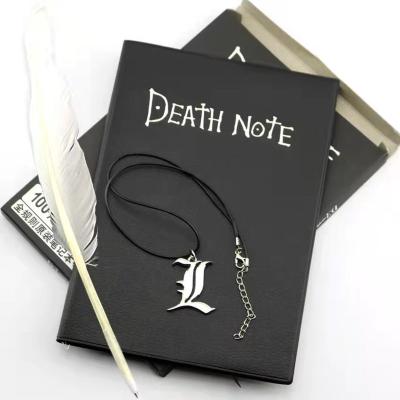 China Gift Halloween Costume for Death Note Anime Notebook with Necklace and Feather Pen Gift Set for sale