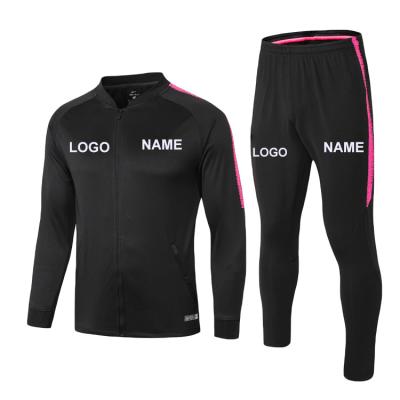 China Soccer Club Team Training Jacket Customized Quick Dry Black Soccer Club Team Tracksuits And Pants for sale