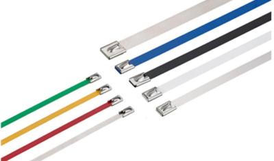 China Fire Resistant Reusable Stainless Steel Cable Ties , Coated Wire Ties Accessories for sale