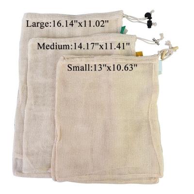 China ISO logo economic degradable washable light weight customized shopping bag and vegetable mesh bag and cotton mesh bag for sale