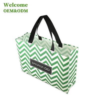 China Eco Friendly Degradable Handled Recycle And Reusable Supermarket Non Woven Cheap Foldable Shopping Bag for sale