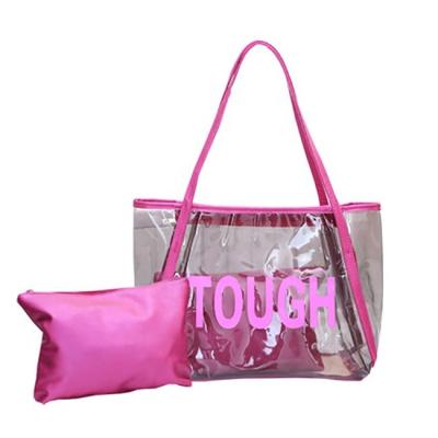 China 100% ISO BSCI LVMH Factory Fashion Hand Made Eco-Friendly PVC Jelly Zipper Women Waterproof Eco-Friendly PVC Jelly Bag 100% Transparent Beach Bags for sale