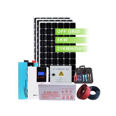 China Home 10000w Solar Panel Kit Power Generator 5KW off Grid 10kw Home Solar Energy Systems for sale