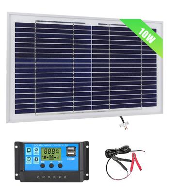 China Home 10W Off Grid mini outdoor power system with 10W Poly Solar Panel + 10A Solar Charge Controller  + Cable + LED Tube for sale