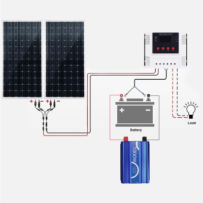 China Home Good Price solar power system 400W mono solar panel with PWM wifi controller inverter for Home for sale