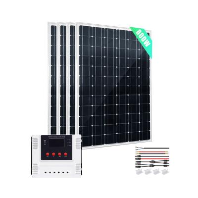 China Home Worthy Solar Generator supplier 800W 24V Mono Panel with 60A Wi-Fi PWM Solar Charge Controller for Home Carport Shed for sale