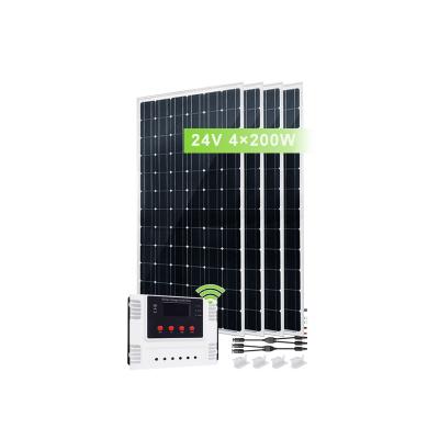 China Home Good Price solar panel system manufacturer 800W mono solar panel with PWM wifi controller for Home for sale