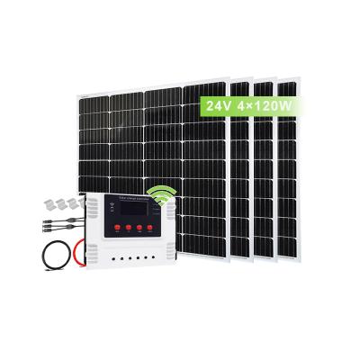 China Home Good quality solar panel system manufacturer 480W mono solar panel with PWM wifi controller for Home for sale