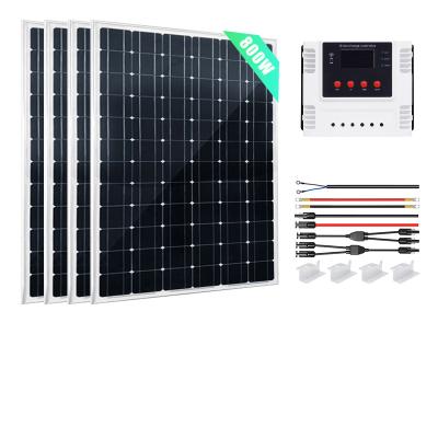 China Home 800W 24V outdoor power system Mon Solar Panel with 60A PWM Wi-Fi Solar Charge Controller for sale