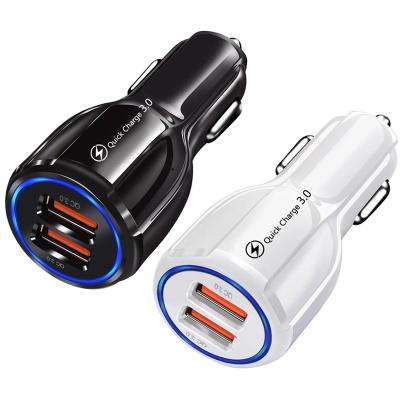 China Dual USB Car Charger 6A Mobile Phone Fast Charging 3.0 Car-Charger for iPhone Samsung Xiaomi Huawei Sony Car Charger for sale