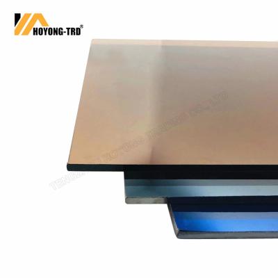 China Court cheap price tinted wall bronze silver tinted mirror glass china factory for sale