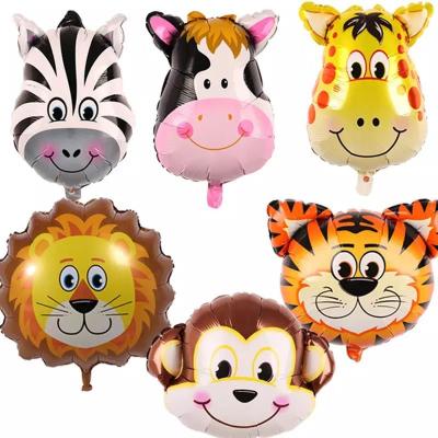 China Animal Head Foil Ballons Cartoon Helium Foil Balloon Decoration for sale