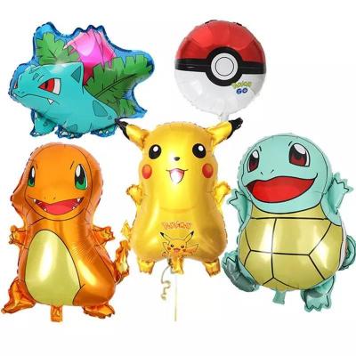 China Wholesale Foil Pika chu Balloons cartoon character balloon party decoration Pika chu helium foil Poke mon balloons for sale