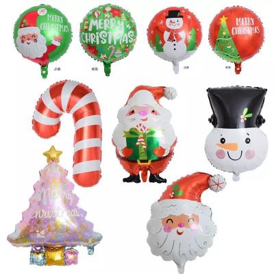 China Caramelo al por mayor del globo del bastón de la hoja del árbol de navidad del globo del papel de aluminio del bastón del muñeco de nieve del árbol de navidad en venta