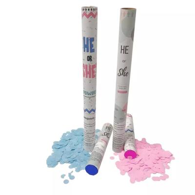 China Baby Shower Gender Reveal Confetti Cannon Eco Friendly for sale