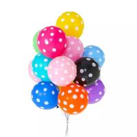 China Veelkleurige het Latexpolka Dot Latex Balloons 12inch van de Douane Volledige Druk Te koop