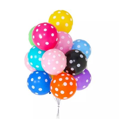 China Polca imprimindo completa feita sob encomenda multicolorido Dot Latex Balloons 12inch do látex à venda