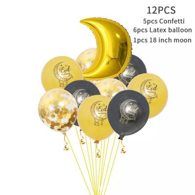 Cina Riunione di Eid Latex Balloon Set Ramadan Eid Decorations For Party Festival a 12 pollici in vendita