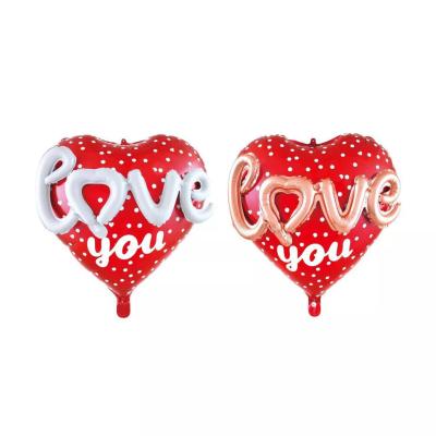 China Heart Shaped Party Foil Balloon for Valentine'S Day Celebration Wedding Room for sale