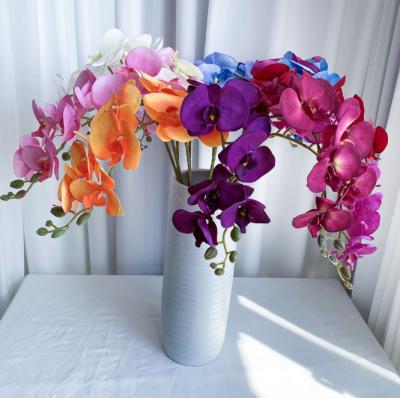 China Natural Real Touch Latex Moth Orchid Decorative Artificial Flower Butterfly Orchid Te koop