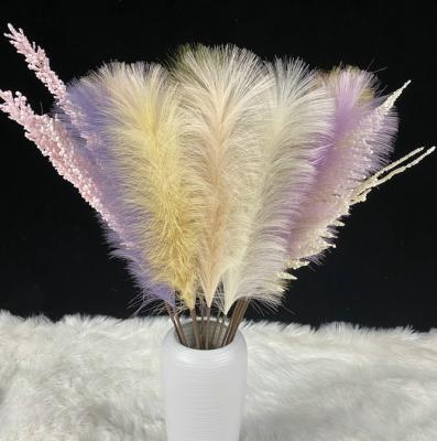 China Reed Pampas Grass Artificial Silk-de Decoratie van de het Decorachtergrond van het Huishuwelijk Te koop