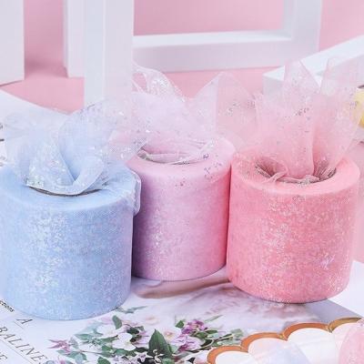 China Polyester Organza Tulle Rolls with Multicolor Design Breathable for sale