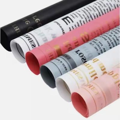 China English letters Printed Brand Logo Custom Tissue Paper Customize Pattern Text Flower Package Paper Gift Wrapping Paper for sale