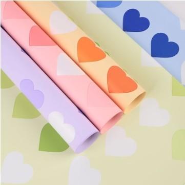 China Neon love waterproof wrapping paper candy color rose bouquet flower wrapping DIY material flower craft material for sale