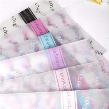 China Valentine's Day Confession Matte Letter Flower Wrapping Paper for Bouquet Gift Packaging Materials for sale