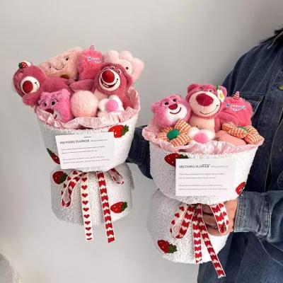 China Zeichentrickfilm Erdbeerpuppe Blumenstrauß Erdbeerpuppe Blumenstrauß für Freundin als Puppe Blumenstrauß zum Qixi Festival Valentinstag zum Abschlussbeichte zu verkaufen