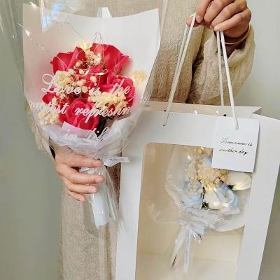 Chine Fleurs artificielles, fleurs artificielles, roses, cadeaux d'anniversaire pour filles, fête des mères, Saint-Valentin, fleurs de savon, fleurs séchées finies à vendre