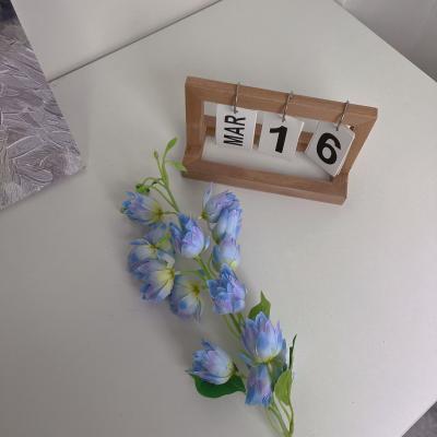 China Artificial flowers, flocking, Phalaenopsis, artificial flowers, silk flowers, home display flowers, wedding decorations, lily of the valley, wind chime flowers for sale
