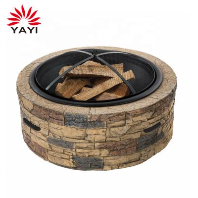 China YAYI Large MgO and Metal BBQ Grill Fire Pits Wood Burning Outdoor Garden Big Fire Pit for sale