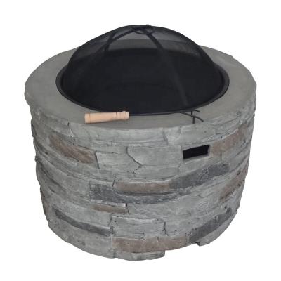 China Concrete. Outdoor Garden Concrete Wood Burning Fire Pit Round for sale