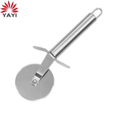 China Sustainable Easy To Use And Clean Super Sharp Pizza Slicer All Stainless Steel Pizza Cutter Wheel for sale