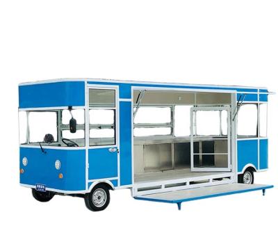 China Industry Street Fast Food Vending Trailer Mobile Food Truck Trailer for sale