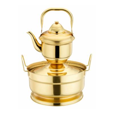 China Viable Gold Turkish Arabic Style Stainless Steel Hand Wash Pot for sale