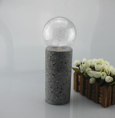 China Residential Lamp Exporter Concrete Table Lighting Cement Desk Lamp Bedside Lamp for sale