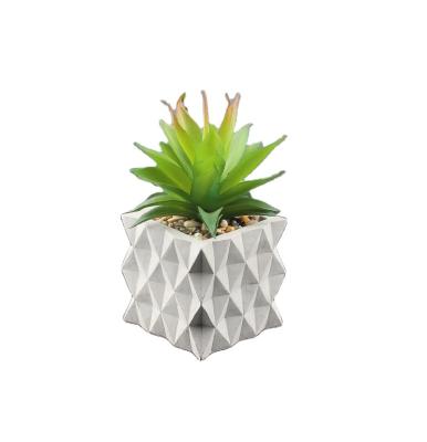 China Coastal Factory Wholesale Small Cement Square Aritificial Pot Artificial Succulent Plants for sale