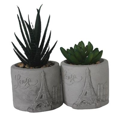 China Wedding Potted Plant Made In Porcelain Artificial Succulents / Succulent Plant In Pots for sale