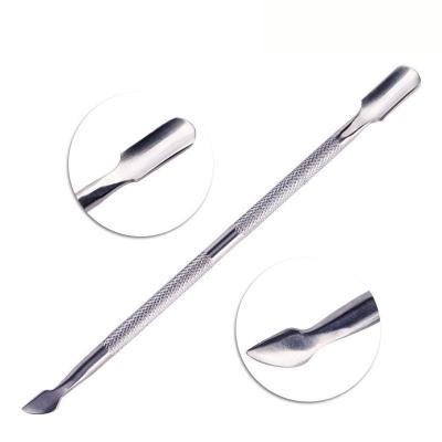 China Wholesale Callus Remover Stainless Steel Nail Pusher Gel Nail Polish Remover Tools Double Side Nail Cuticle Pusher for sale